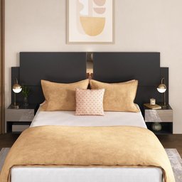 Cabeceira Casal/Queen com Espelhos e 2 Mesas de Cabeceira 232cm Multimóveis MP4324  - 1