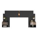 Ver imagem 2 de Cabeceira Casal/Queen com Espelhos e 2 Mesas de Cabeceira 232cm Multimóveis MP4324 