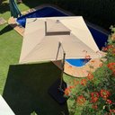 Ver imagem 7 de Ombrelone com Base 120l Acabamento Escovado Sofisticado para Piscina e Hotel