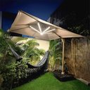 Ver imagem 6 de Ombrelone com Base 120l Acabamento Escovado Sofisticado para Piscina e Hotel