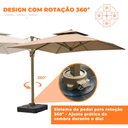 Ver imagem 5 de Ombrelone com Base 120l Acabamento Escovado Sofisticado para Piscina e Hotel