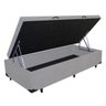 Base Cama Box Baú Solteiro Corino Cinza 43x88x188 - 1