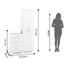 Ver imagem 3 de Guarda-Roupa Multiuso 2 Portas 4 Gavetas Primacy Branco