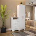 Ver imagem 1 de Guarda-Roupa Multiuso 2 Portas 4 Gavetas Primacy Branco