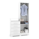 Ver imagem 5 de Guarda-Roupa Multiuso 2 Portas 4 Gavetas Primacy Branco