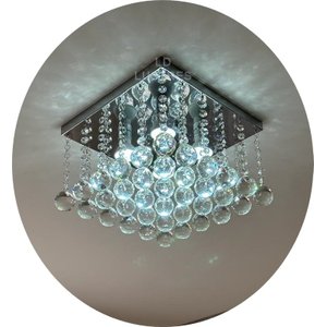 Luminária Pendente Em Cristais K9 Para Sala De Estar Jantar