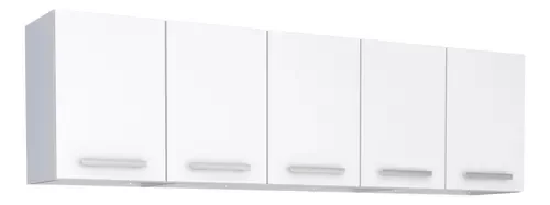 Conjunto Cozinha Completo para Pia 2,00metros Gabinete 3 Gavetas + Aéreo + Paneleiro 100% em Aço - V - 4