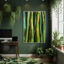 Ver imagem 1 de Quadro Decorativo Bambu Brilhante 70x50cm Mold Branca