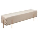 Ver imagem 1 de Recamier Banco Eros Luxo Bronze Castellar Móbile Corino Off White