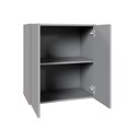 Ver imagem 5 de Armário Aéreo Escritório 60cm X 36cm 2 Portas F5 Office Cor:cinza Sagrado
