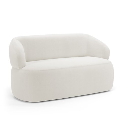 Sofá Orgânico 03 Lugares Living Glee 170cm Bouclê Off White - Desk Design