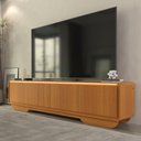 Ver imagem 1 de Rack para TV 75 e 85 Polegadas com LED Arcus Estilo Orgânico 218 cm - Cedro