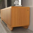 Ver imagem 3 de Rack para TV 75 e 85 Polegadas com LED Arcus Estilo Orgânico 218 cm - Cedro