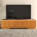 Ver imagem 2 de Rack para TV 75 e 85 Polegadas com LED Arcus Estilo Orgânico 218 cm - Cedro