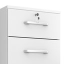 Ver imagem 3 de Gaveteiro Gávea 4 Gavetas Branco Trama com Rodízios - Móveis Leão