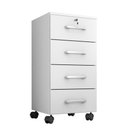 Ver imagem 1 de Gaveteiro Gávea 4 Gavetas Branco Trama com Rodízios - Móveis Leão