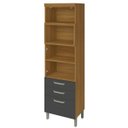 Ver imagem 2 de Paneleiro Princesa Nesher com Nicho e Gavetas - Freijó/grafite