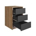 Ver imagem 7 de Gaveteiro Profissional para Escritório sem Rodas Grafite Mel