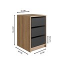 Ver imagem 6 de Gaveteiro Profissional para Escritório sem Rodas Grafite Mel