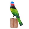 Escultura em Madeira: Pássaro Saíra Sete Cores, Tam 21 cm (258) - 6