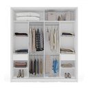 Ver imagem 3 de Guarda-roupa Casal Lisboa 2 Portas 2 Gavetas Branco - Politorno