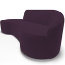 Ver imagem 5 de Sofá 3 Lugares Curvo Sala de Estar Living Firenze Direito D02 Veludo Roxo 230 cm C-292 - Lyam