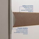 Ver mais imagens de Guarda Roupa Planejado Capelinha 4 Portas 3 Gavetas Hera CabeCasa MadeiraOriginals Cream