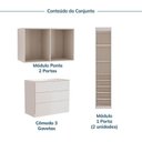 Ver imagem 7 de Guarda Roupa Planejado Capelinha 4 Portas 3 Gavetas Hera CabeCasa MadeiraOriginals Cream