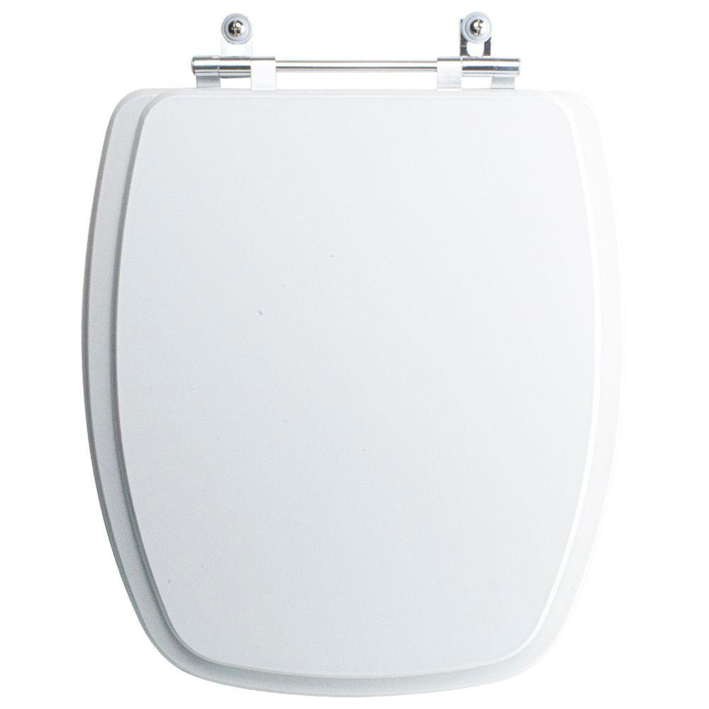 Tampa Vaso Sanitário Madeira Laqueada Laguna Branco para Bacia Hervy - 1