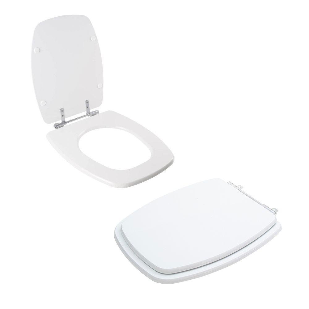 Tampa Vaso Sanitário Madeira Laqueada Laguna Branco para Bacia Hervy - 2