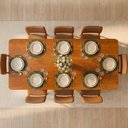 Ver imagem 2 de Conjunto Sala de Jantar 1 Mesa Retangular Tali 210cm 8 Cadeiras Miriti CabeCasa MadeiraOriginals
