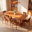 Ver imagem 1 de Conjunto Sala de Jantar 1 Mesa Retangular Tali 210cm 8 Cadeiras Miriti CabeCasa MadeiraOriginals
