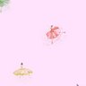 Papel de Parede Para Quarto de Brinquedo Infantil Bailarinas Rosa, Amarelo e Lilás - 1