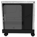 Ver imagem 5 de Suporte para Cpu Computador Gamer com Rodinhas - Preto