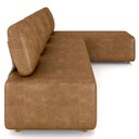Ver imagem 6 de Sofá 4 Lugares com Chaise 296cm Rovier Sintético Caramelo Z32 - Mpozenato