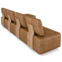 Ver imagem 7 de Sofá 4 Lugares com Chaise 296cm Rovier Sintético Caramelo Z32 - Mpozenato