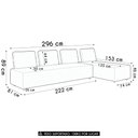 Ver imagem 4 de Sofá 4 Lugares com Chaise 296cm Rovier Sintético Caramelo Z32 - Mpozenato