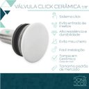 Ver imagem 6 de Válvula Click 7/8 Cerâmica Branca Inox Ralo Pia Banheiro 3cm Lavabo