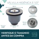 Ver imagem 2 de Valvula 3 1/2 Inox Cozinha Cuba e Pia com Cesto Removível Ralo