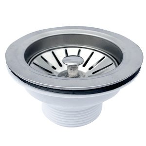 Válvula Americana 3 1/2 para Cuba Pia Cozinha Ralo Inox Abs