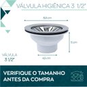 Ver imagem 2 de Válvula Americana 3 1/2 para Cuba Pia Cozinha Ralo Inox Abs