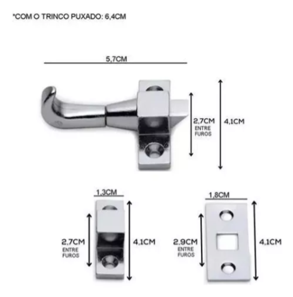 Trinco Escorpiao União Mundial - Cromado - 2