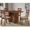 Conjunto Sala de Jantar Mesa Retangular Tampo MDF e 4 Cadeiras Urca Sonetto Móveis - 1