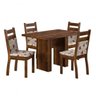 Conjunto Sala de Jantar Mesa Retangular Tampo MDF e 4 Cadeiras Urca Sonetto Móveis - 2