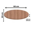Ver imagem 6 de Base de Mesa Apus em Ferro Preto 75 Cm (alt) Tampo Mdp Redondo Noce Nat 60cm (larg) X 2,5 Cm (alt)