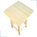 Ver imagem 7 de Banqueta Alta Quadrada 70cm Madeira de Pinus sem Pintura Natural Resistente Maciça Banco Banquinho