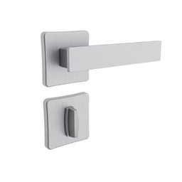 Fechadura Topázio União Mundial Roseta Quadrada:QUAD.ACETINADA/WC - 1