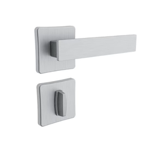Fechadura Topázio União Mundial Roseta Quadrada:QUAD.ACETINADA/WC