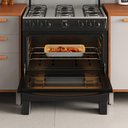 Ver imagem 3 de Fogão 6 Bocas a Gás Itatiaia Star New com Acendimento Automático e Forno 82l Preto Bivolt