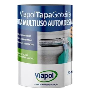Fita Multiuso Tapa Goteira 20cm X 10 Metros Alumínio - V06113234 - Viapol Fita Multiuso Tapa Goteira